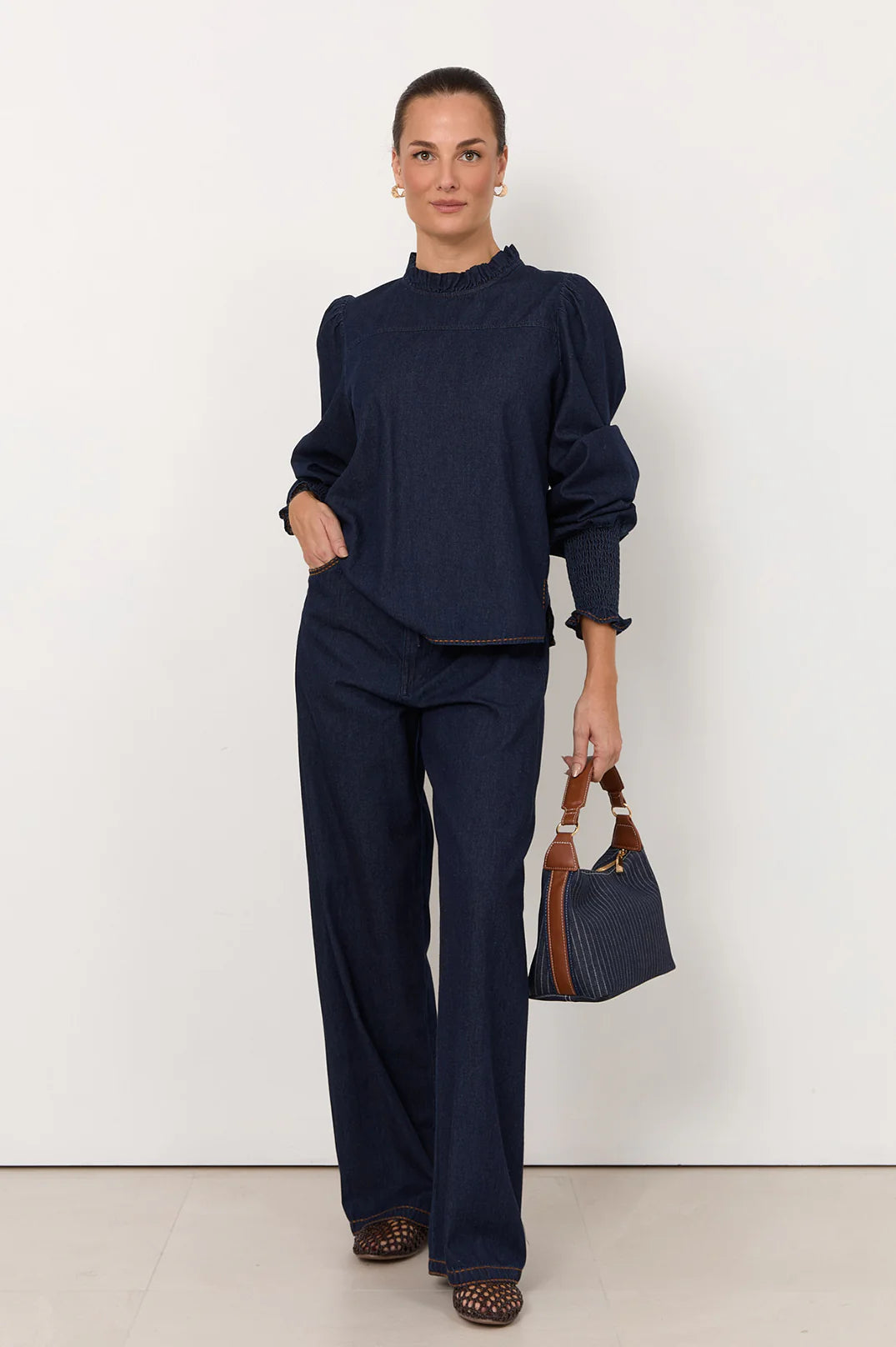 Adorne Olivia Lightweight Denim Top