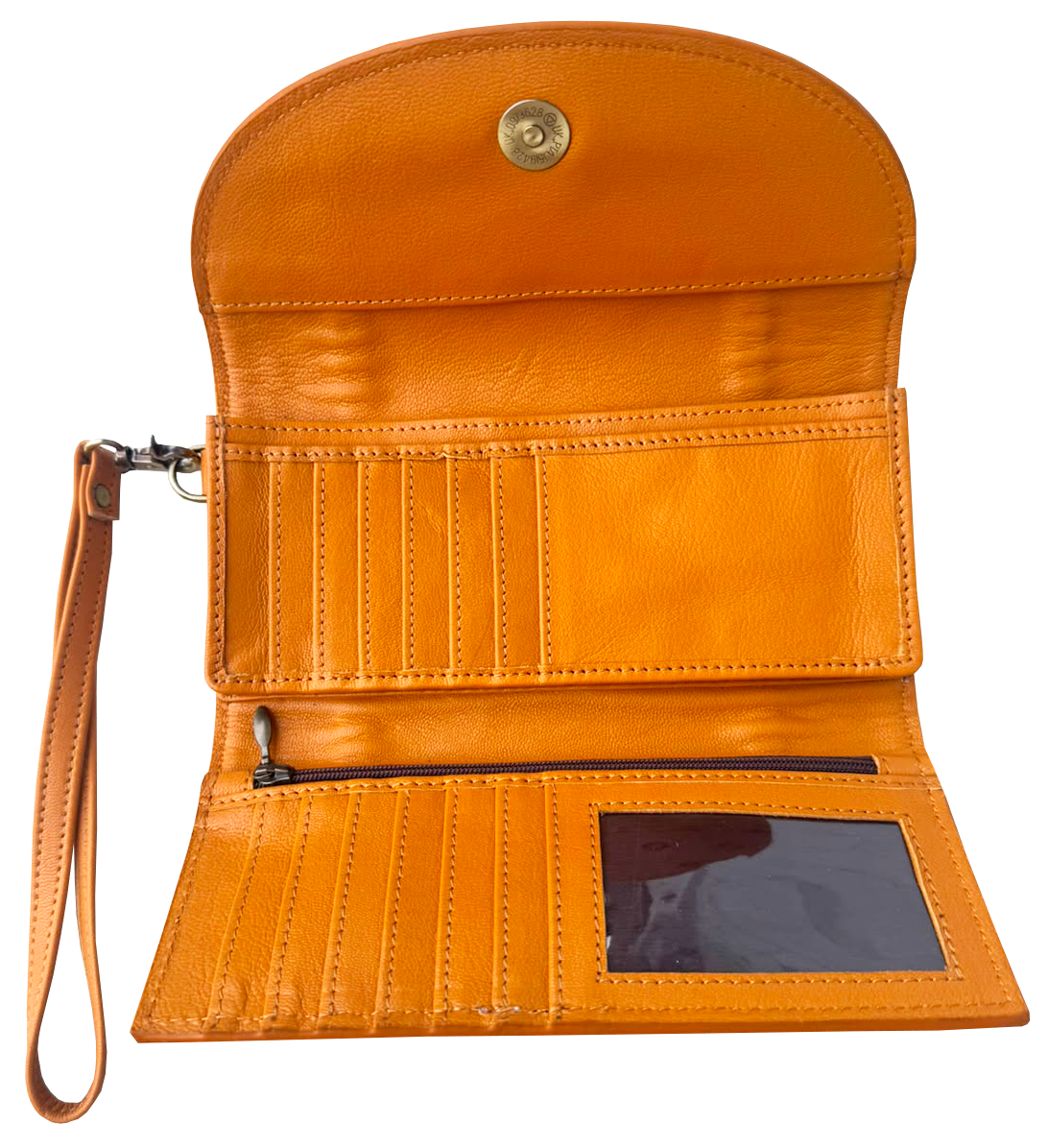 The Design Edge Tooling Leather Cowhide Trifold Wristlet Wallet – AW39 – Mateo