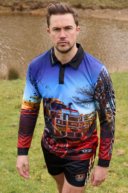 Bullzye Men’s Road Train Long Sleeve Tee