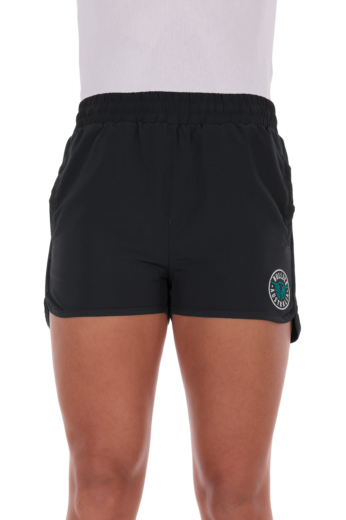 Bullzye Women’s Addie Sports Short - Black/ Turquoise