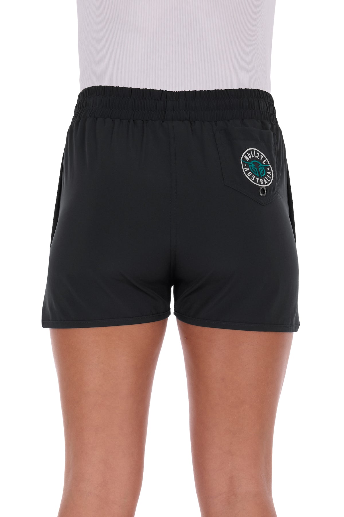 Bullzye Women’s Addie Sports Short - Black/ Turquoise