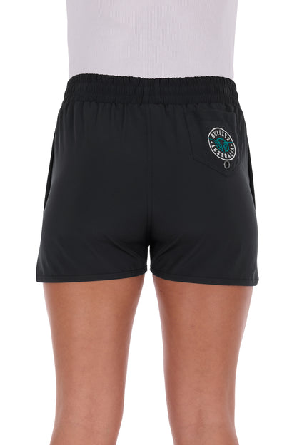 Bullzye Women’s Addie Sports Short - Black/ Turquoise