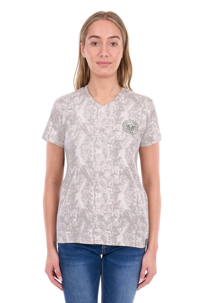 Bullzye Women’s Dusty V-Neck Short Sleeve Tee