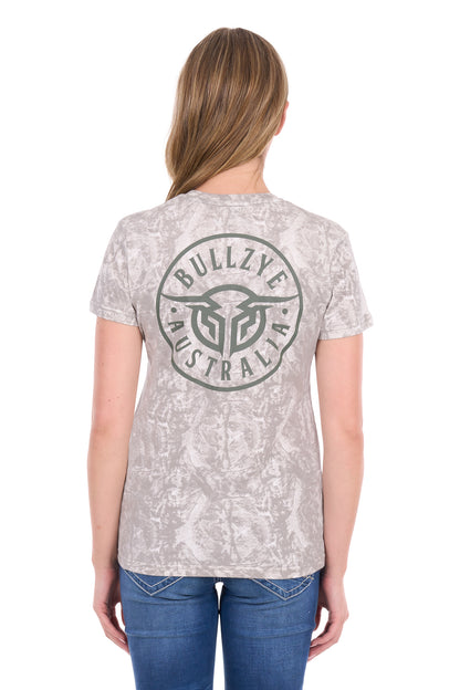 Bullzye Women’s Dusty V-Neck Short Sleeve Tee