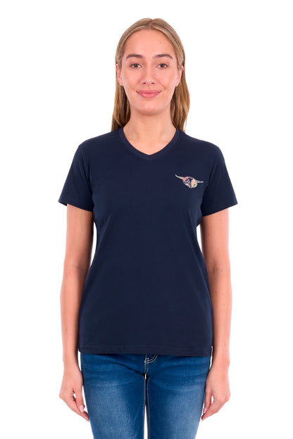 Bullzye Women’s Belle V-Neck Short Sleeve Tee