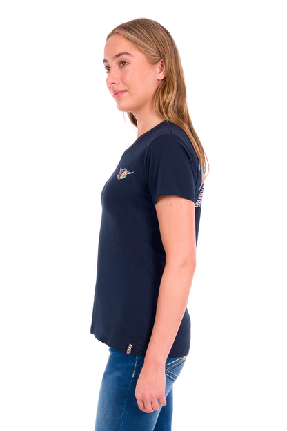 Bullzye Women’s Belle V-Neck Short Sleeve Tee