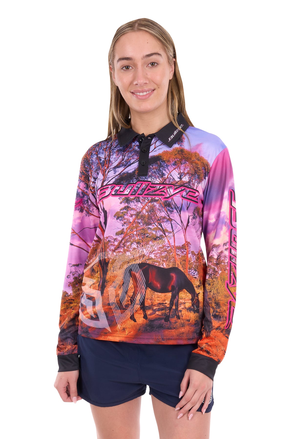 Bullzye Women’s Grazing Horse Long Sleeve Tee