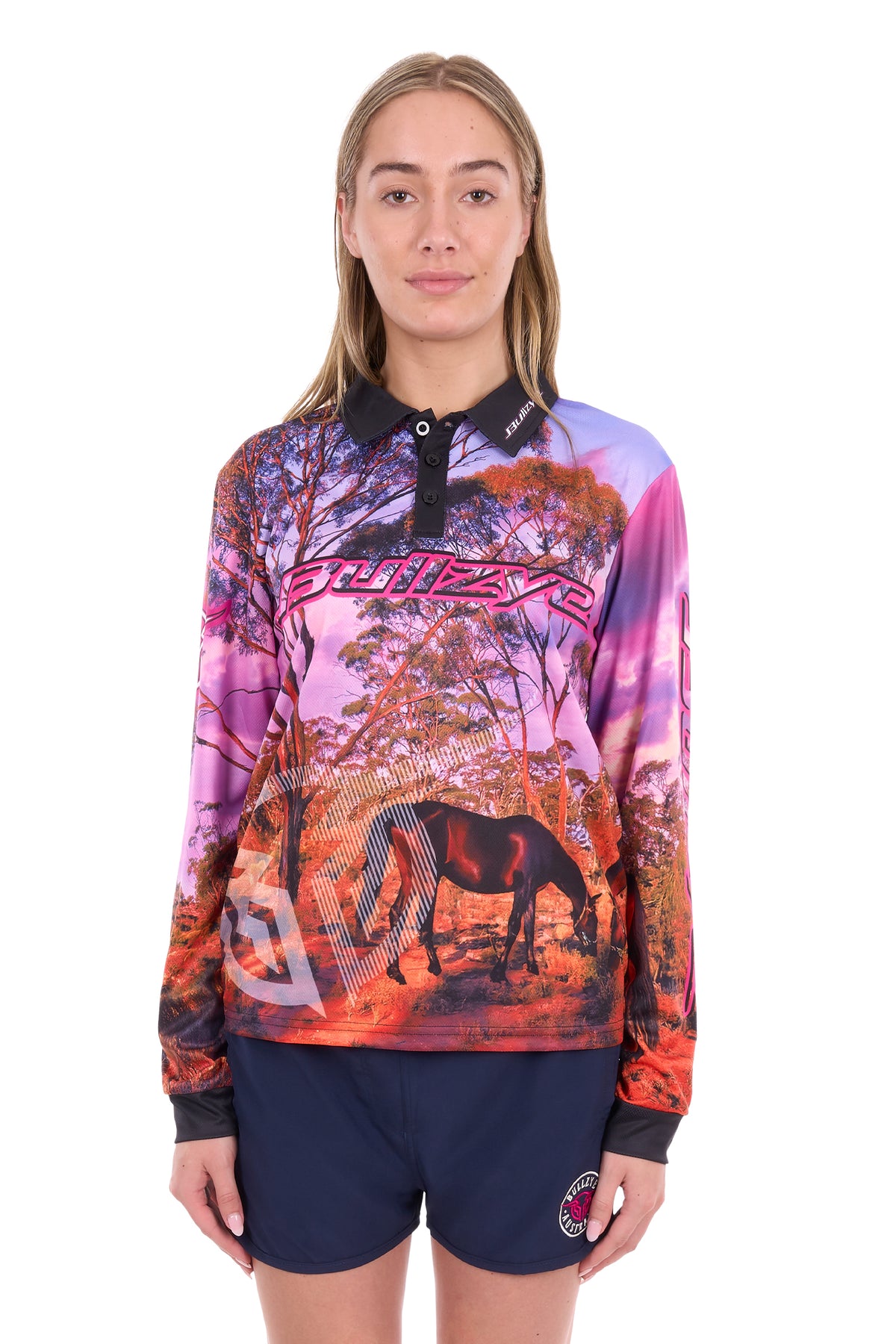 Bullzye Women’s Grazing Horse Long Sleeve Tee