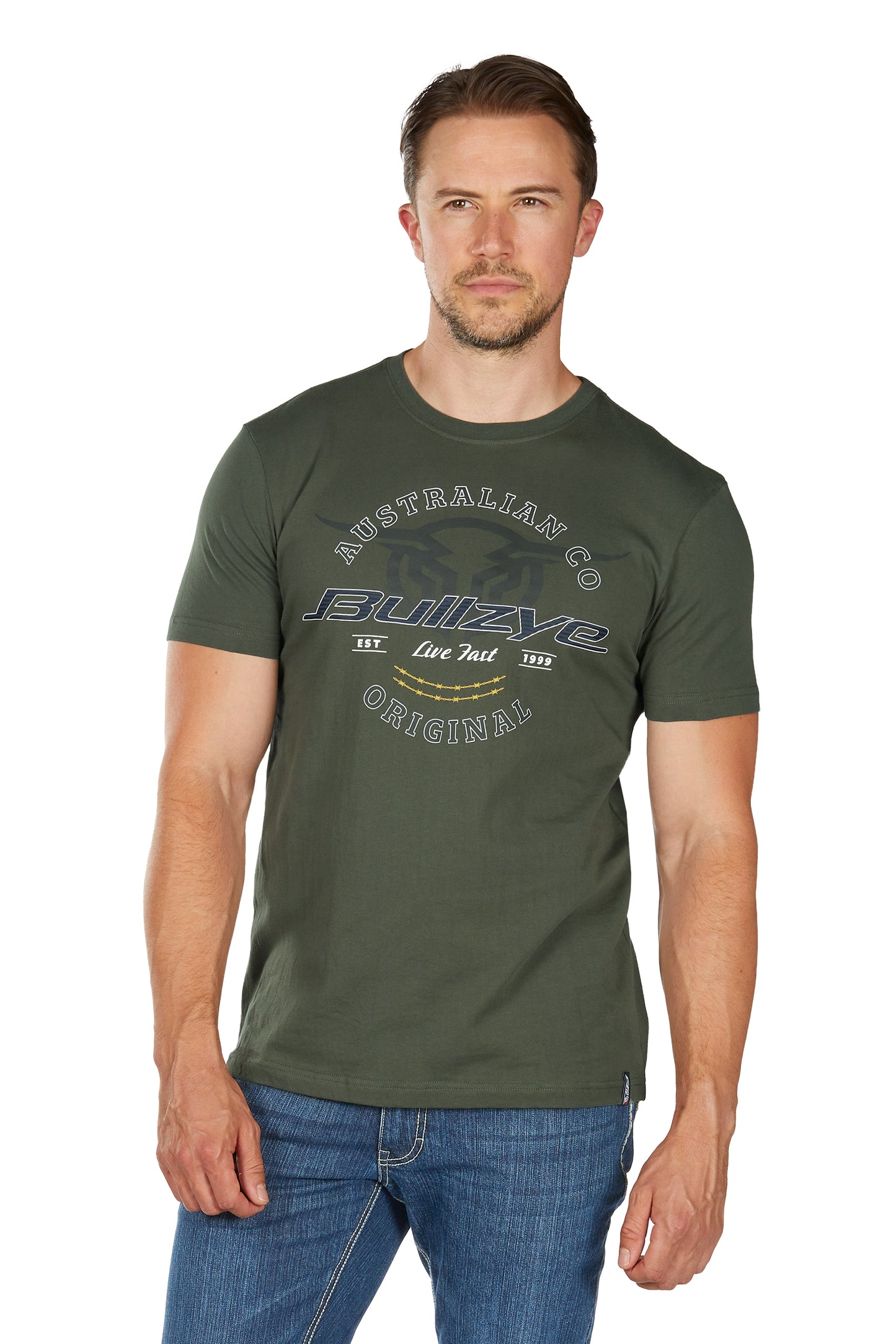 Bullzye Men’s Live Fast Short Sleeve Tee