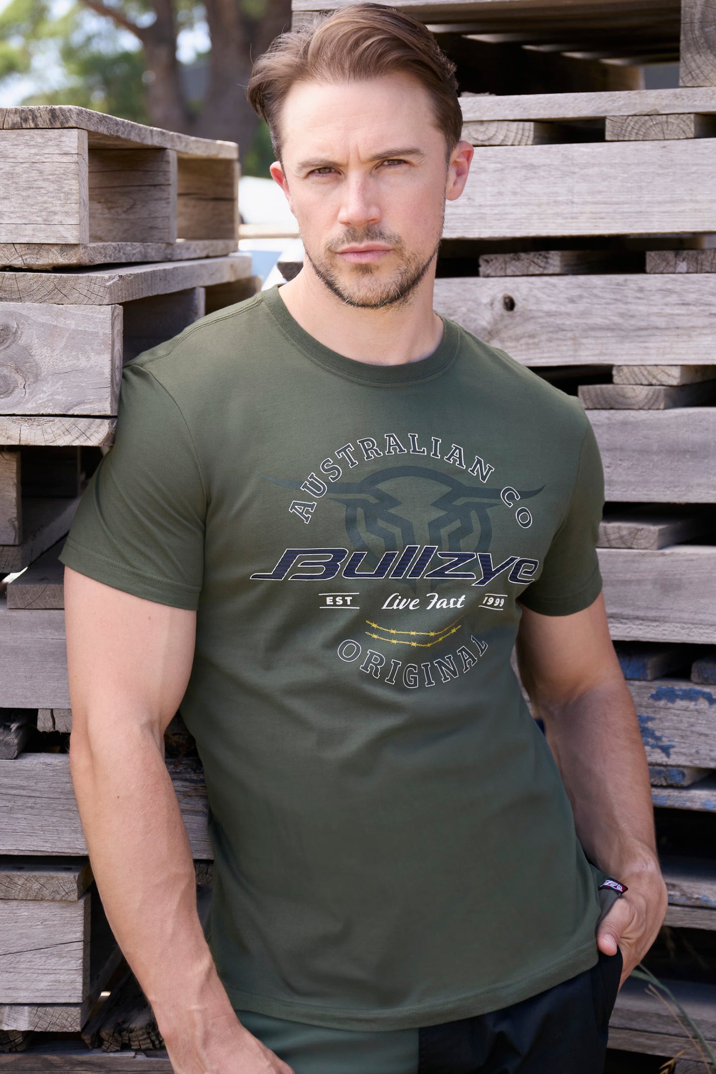 Bullzye Men’s Live Fast Short Sleeve Tee
