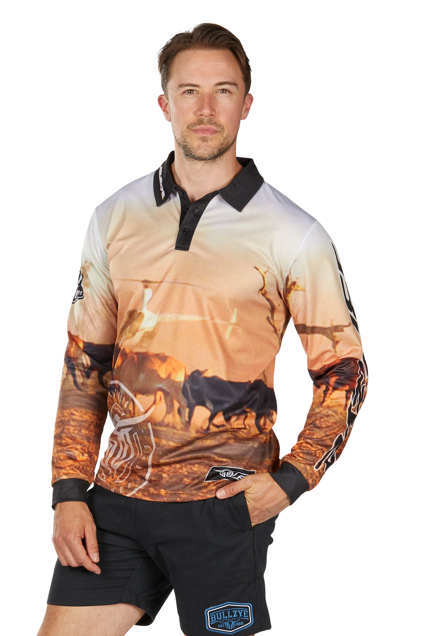 Bullzye Men’s Helicopter Long Sleeve Tee