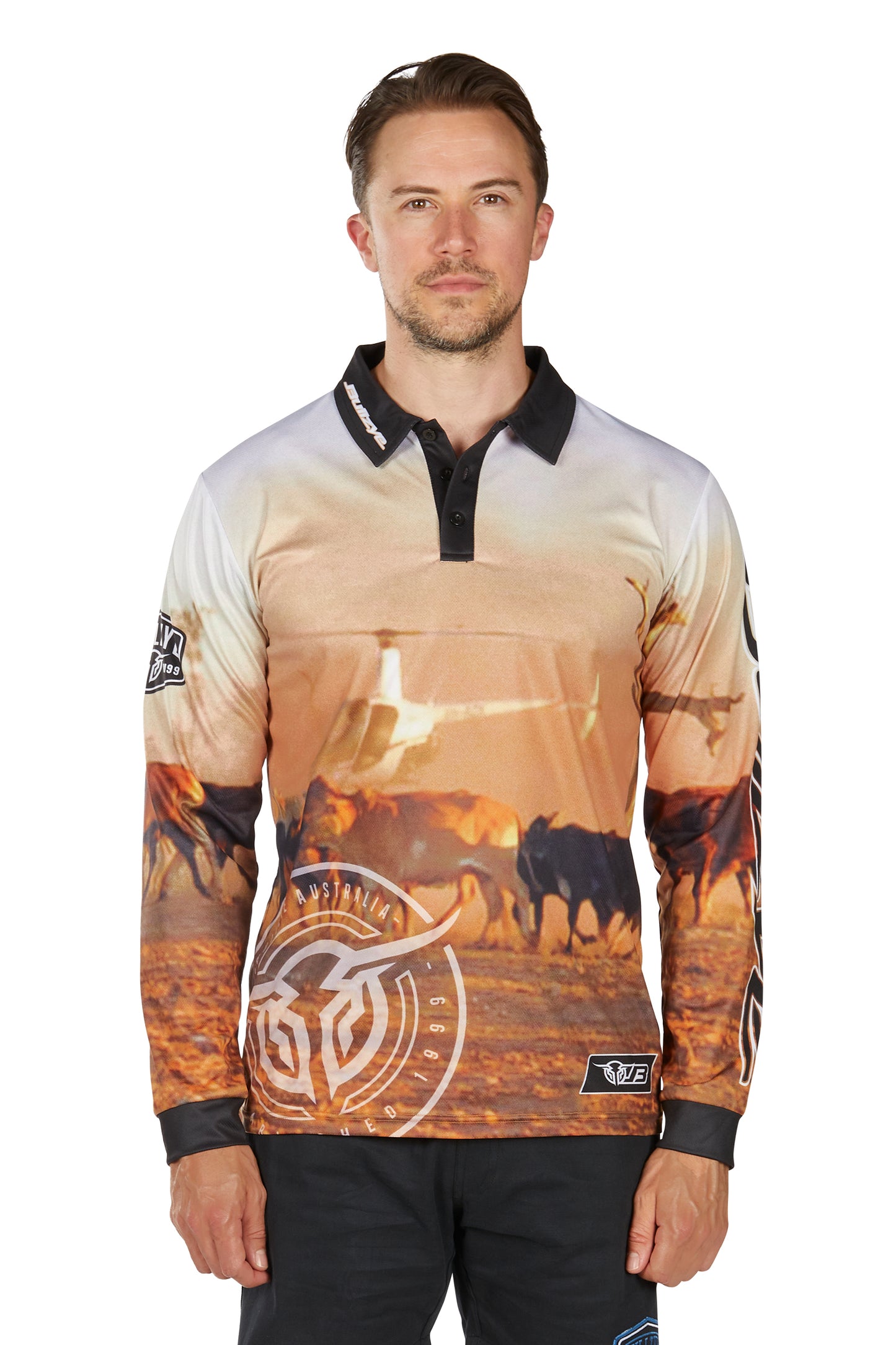Bullzye Men’s Helicopter Long Sleeve Tee