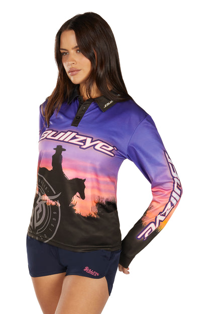 Bullzye Women’s Sunset Long Sleeve Tee