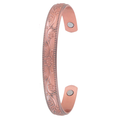 Tulmur Floral Raised design copper Bangle