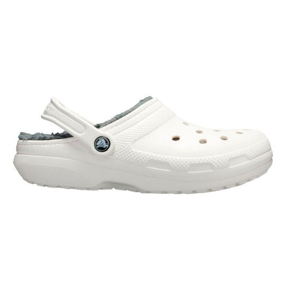 Crocs Unisex Classic Lined Clog - White Grey