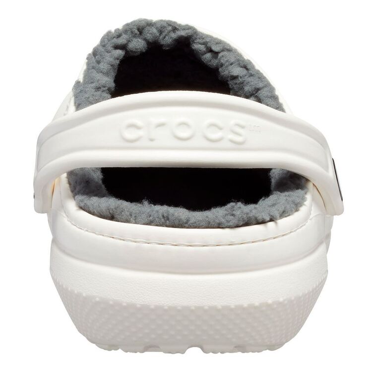 Crocs Unisex Classic Lined Clog - White Grey