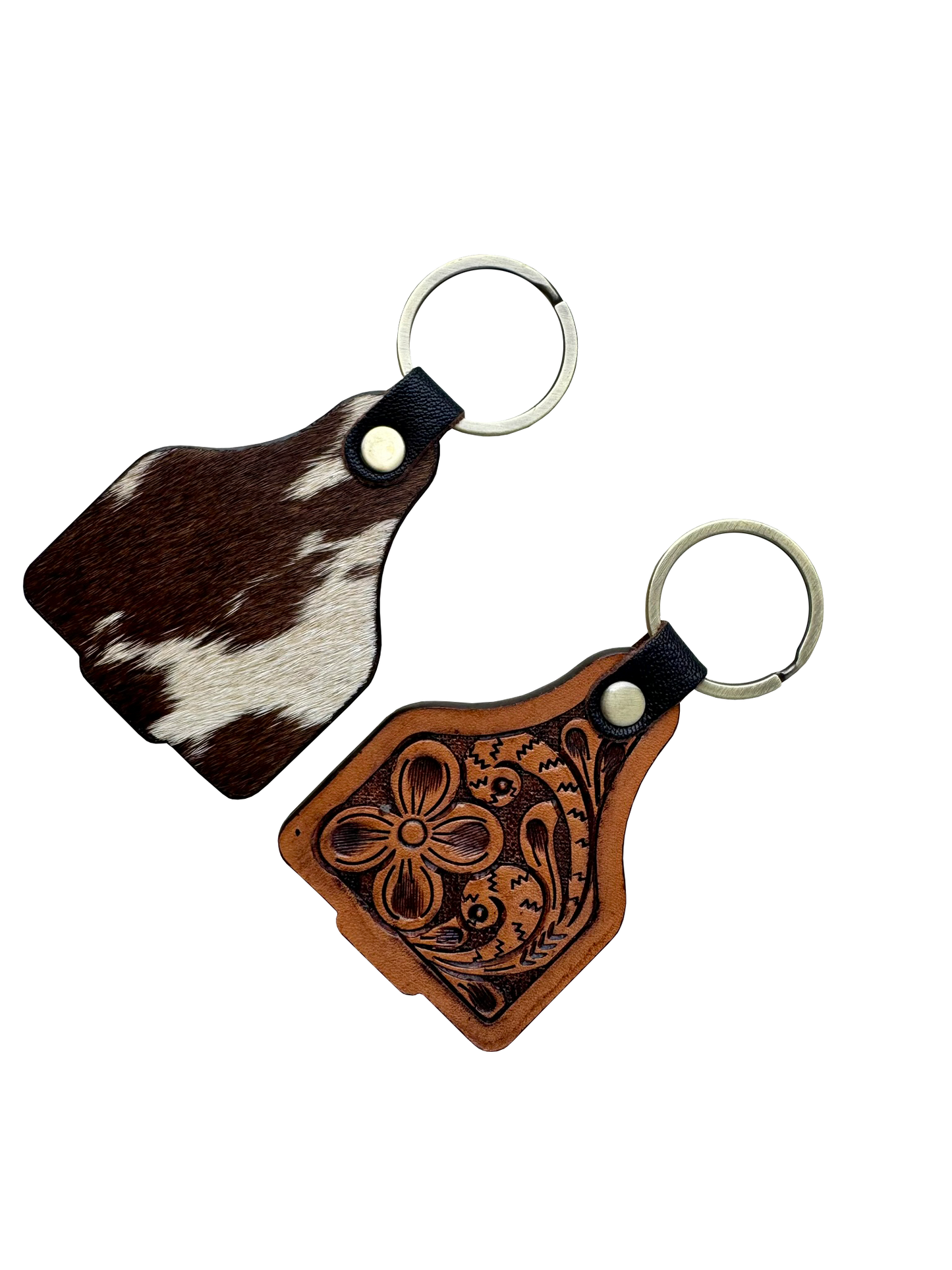 The Design Edge Tooling Leather Cattle Tag Keyring – CA17