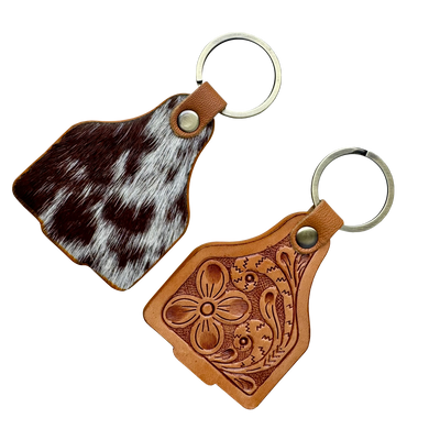 The Design Edge Tooling Leather Cattle Tag Keyring – CA17
