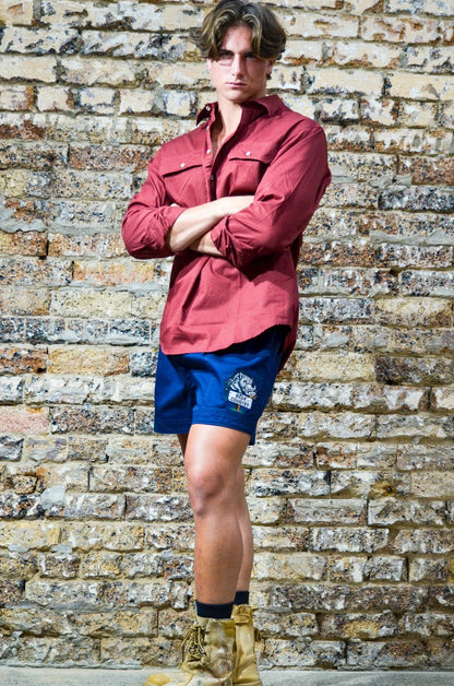 Crowbar Andy "Boar Country" Shorts French Navy