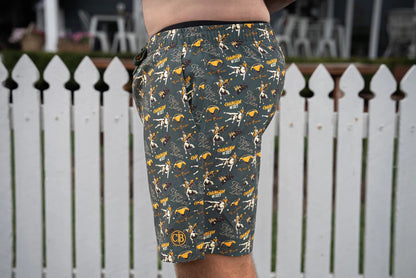 Crowbar - Iconic Chainsaw Board Short - Heritage Green