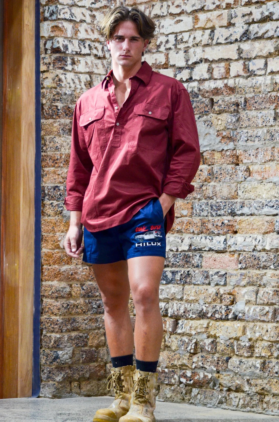 Crowbar Andy "Gone Bush" Shorts French Navy
