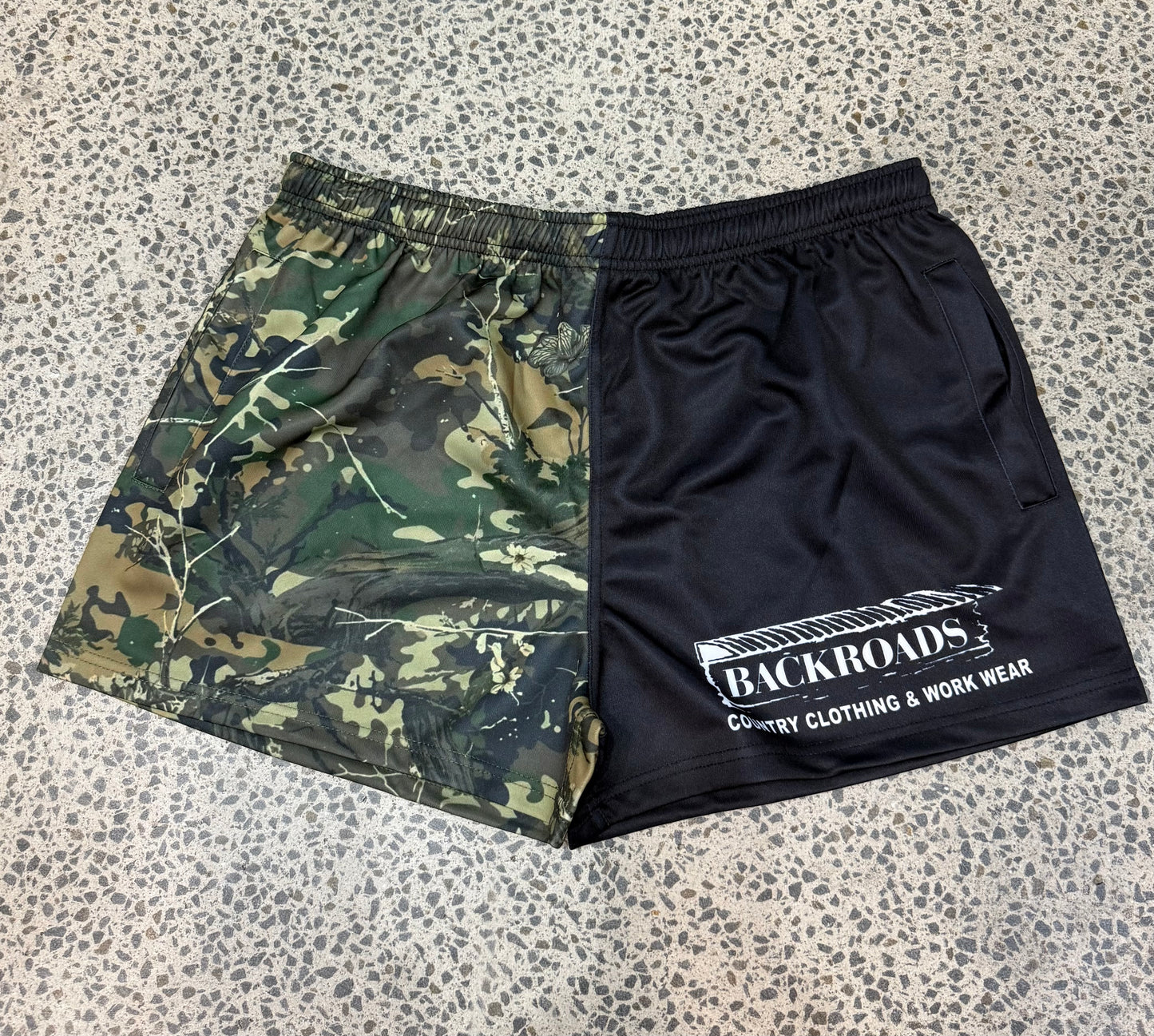 Backroads Footy Shorts Camo