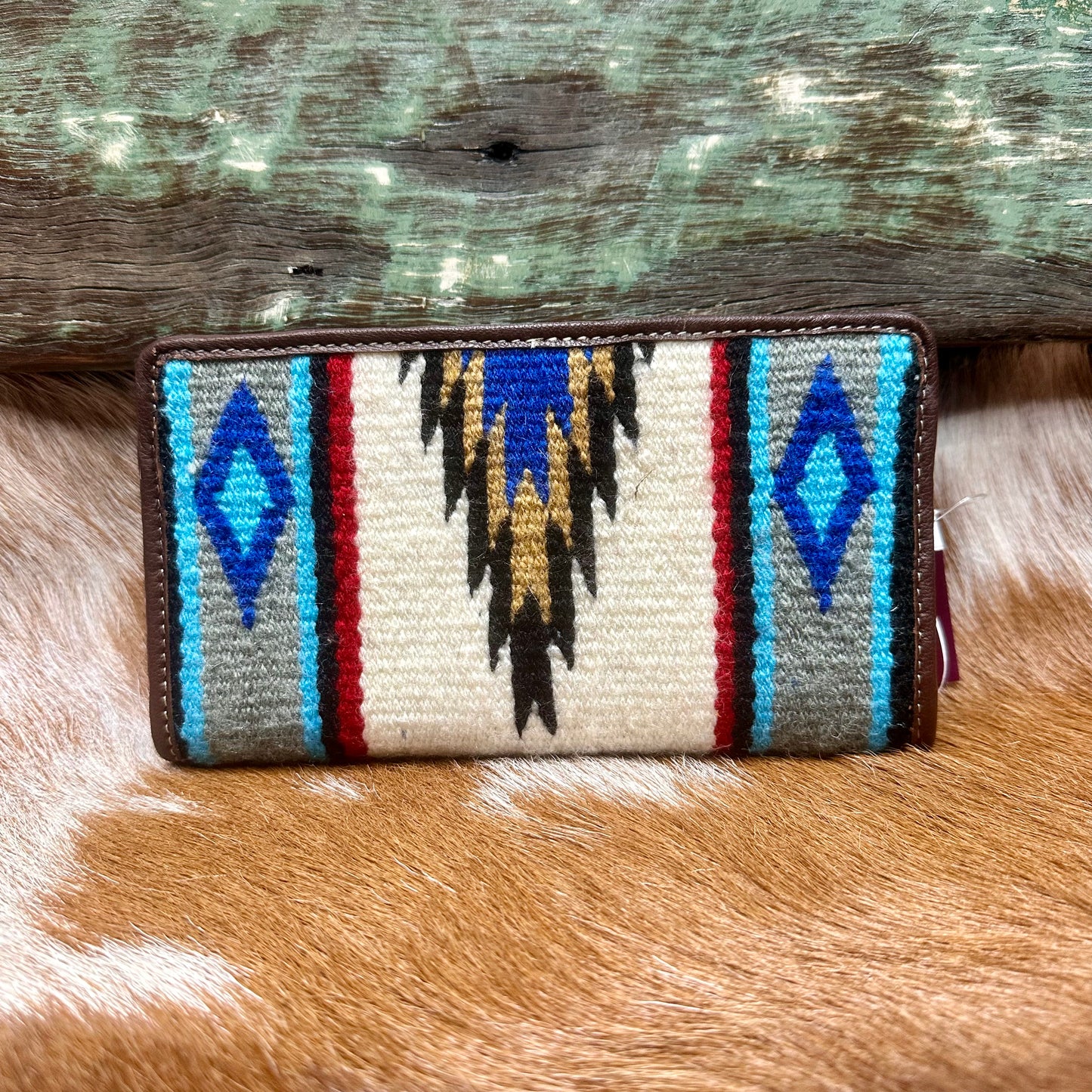 The Design Edge White Saddle Blanket Slim Wallet TSB22B