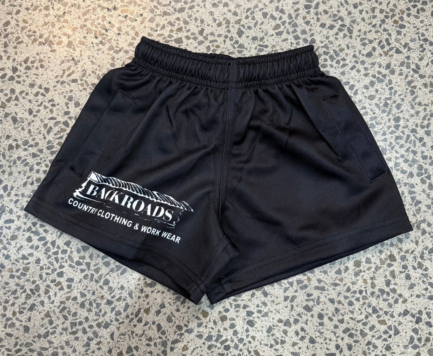 Backroads Kids Footy Shorts Black
