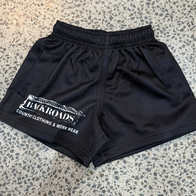 Backroads Kids Footy Shorts Black