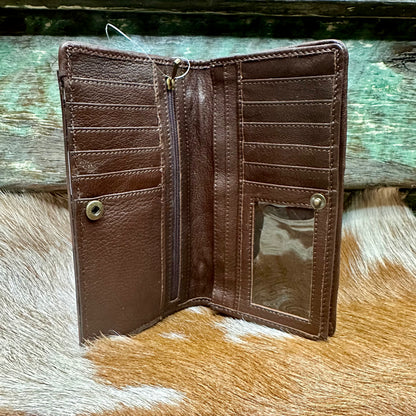 The Design Edge White Saddle Blanket Slim Wallet TSB22B