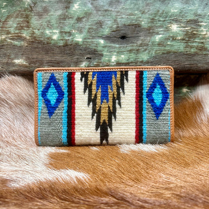 The Design Edge White Saddle Blanket Slim Wallet TSB22B