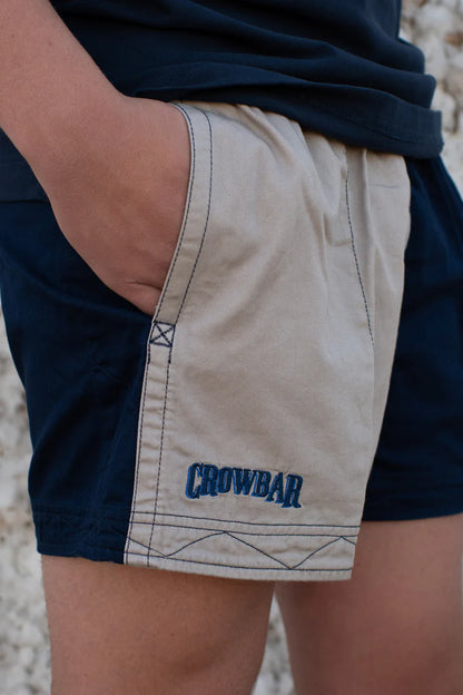 Crowbar Andy (Men's) Harlequin Drill Short (Clay | Navy)