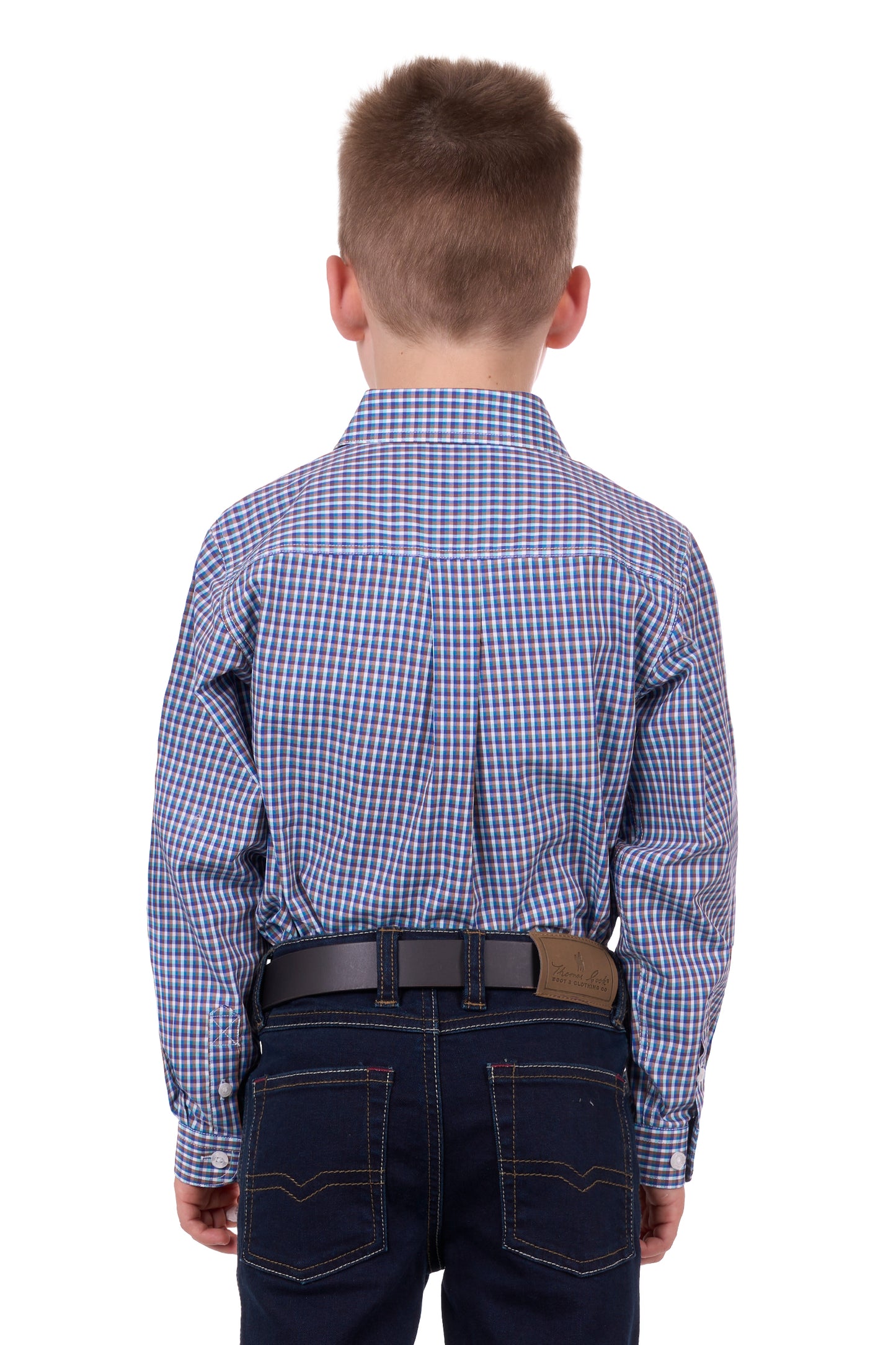 Hard Slog Boys Bobbie 1/2 Button Long Sleeve Shirt