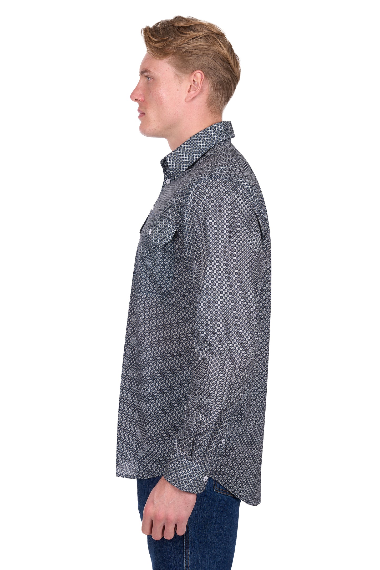 Hard Slog Men's Tomson Half Placket Long Sleeve Shirt