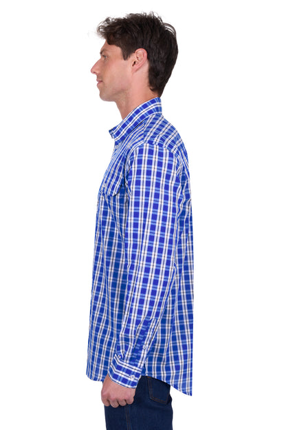 Hard Slog Men's Levers Half Placket Long Sleeve Shirt