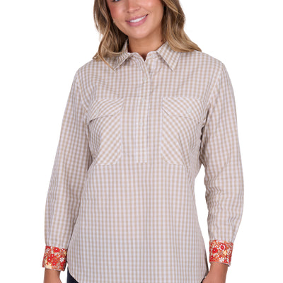 Hard Slog Women's Sara Half Placket Long Sleeve Shirt
