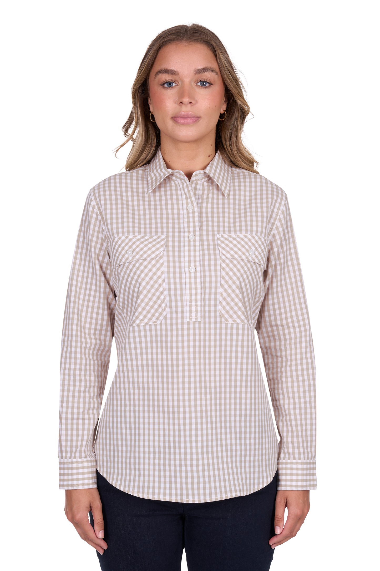 Hard Slog Women's Sara Half Placket Long Sleeve Shirt