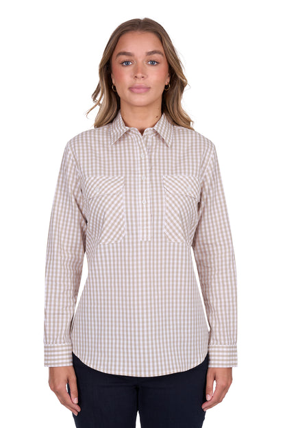 Hard Slog Women's Sara Half Placket Long Sleeve Shirt