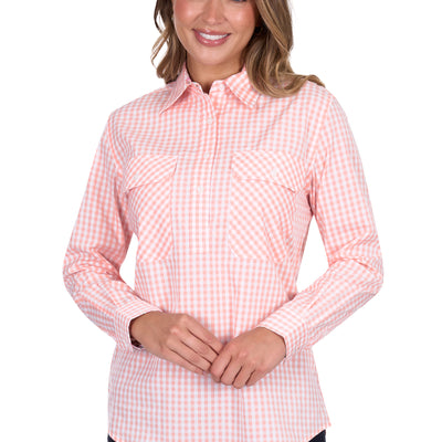 Hard Slog Women's Jen Half Placket Long Sleeve Shirt