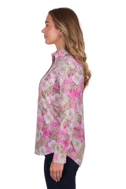 Hard Slog Women's Etta Half Placket Long Sleeve Shirt