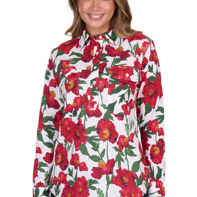 Hard Slog Women's Zoe Half Placket Long Sleeve Shirt