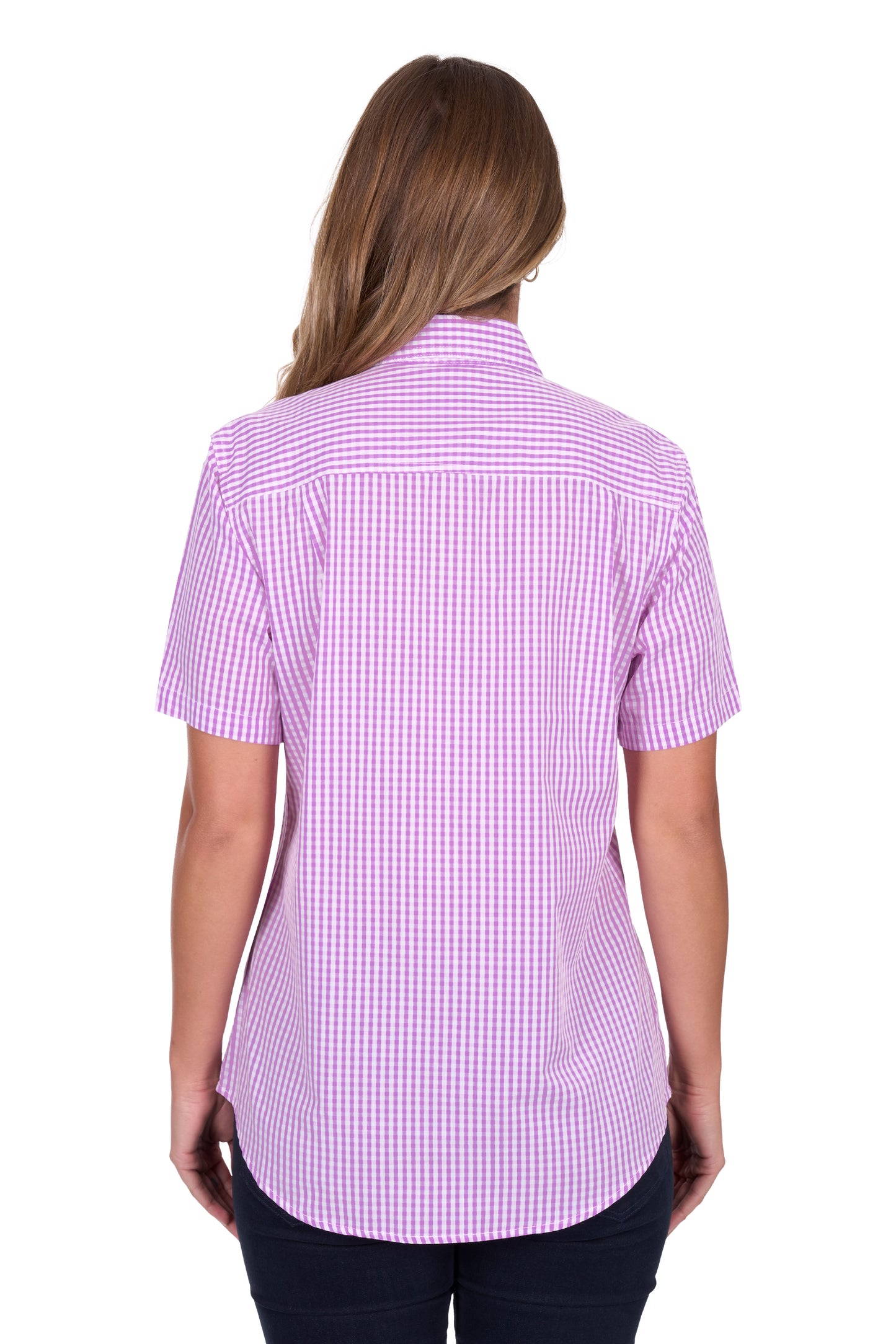 Hard Slog Women's Grace Half Placket Short Sleeve Shirt - Lavender