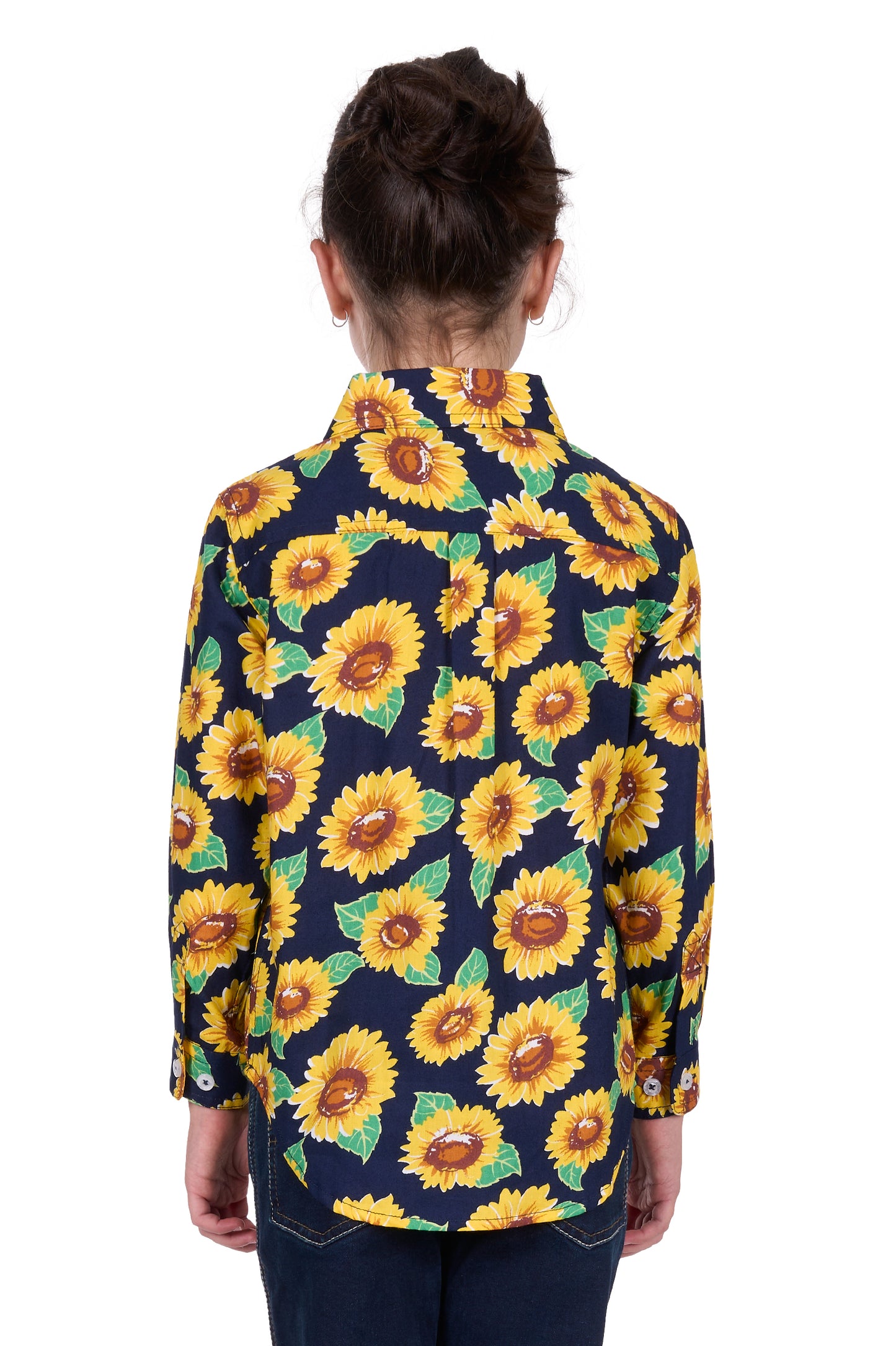 Hard Slog Girls Ally Half Placket Long Sleeve Shirt