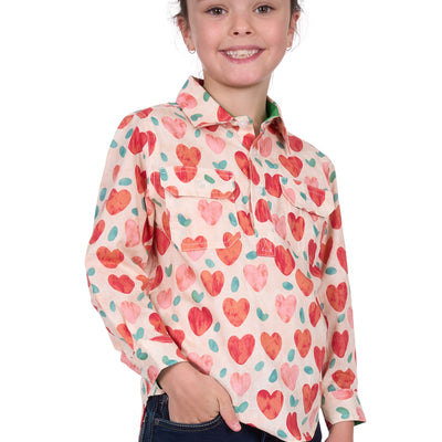 Hard Slog Kid’s Mira Half Placket Long Sleeve Shirt