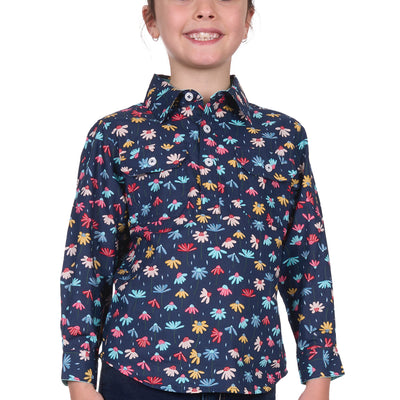 Hard Slog Kid’s Tori Half Placket Long Sleeve Shirt