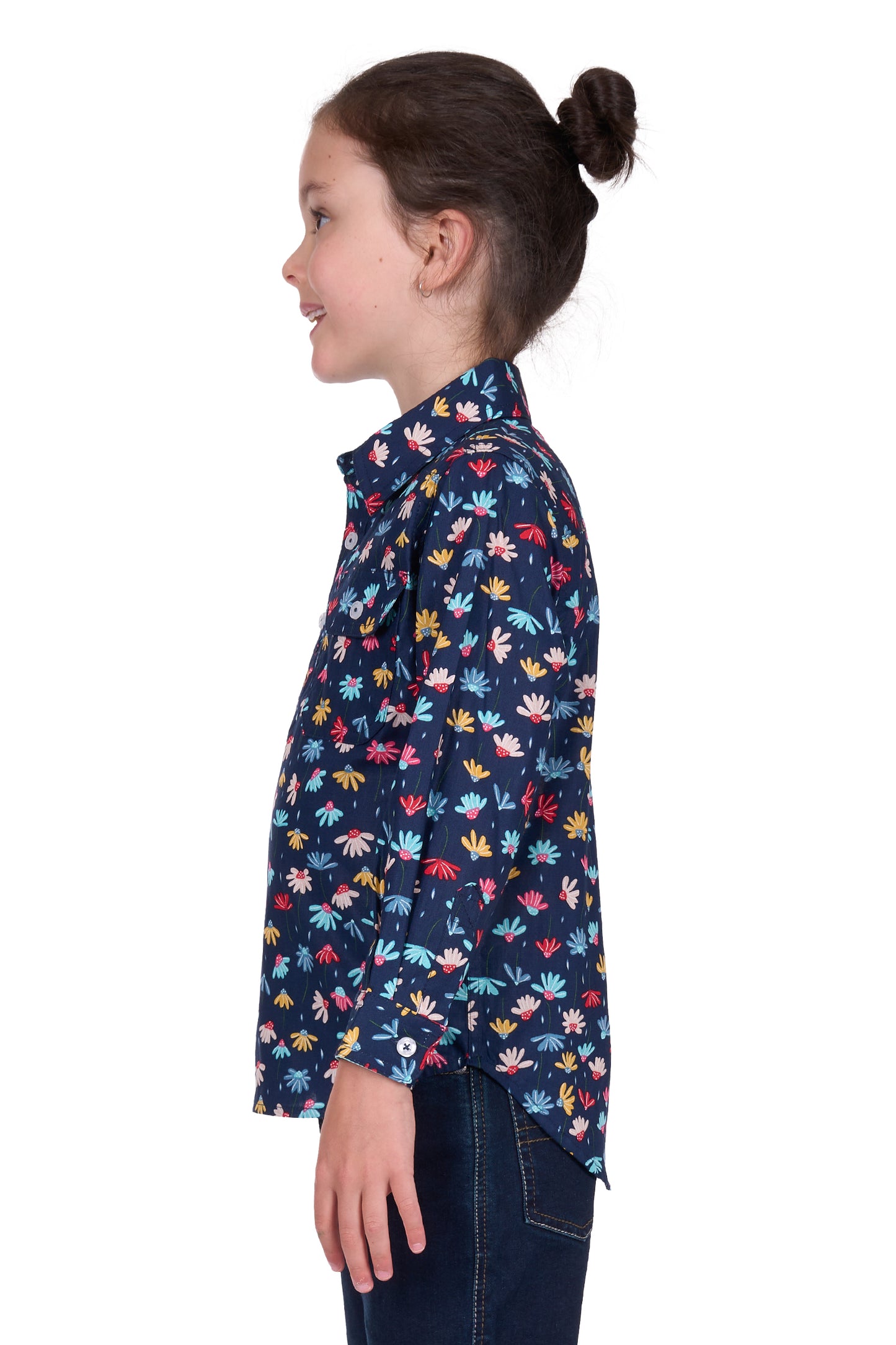 Hard Slog Kid’s Tori Half Placket Long Sleeve Shirt