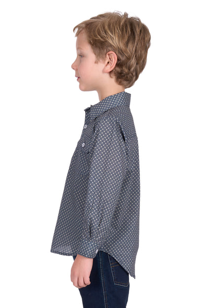 Hard Slog Kid's Tomson Half Placket Long Sleeve Shirt