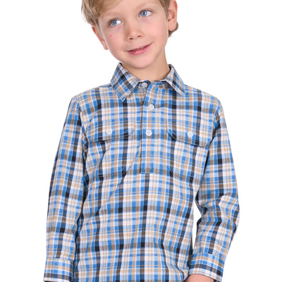 Hard Slog Kid's Gibson Half Placket Long Sleeve Shirt