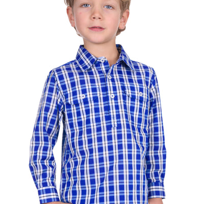 Hard Slog Kid's Levers Half Placket Long Sleeve Shirt