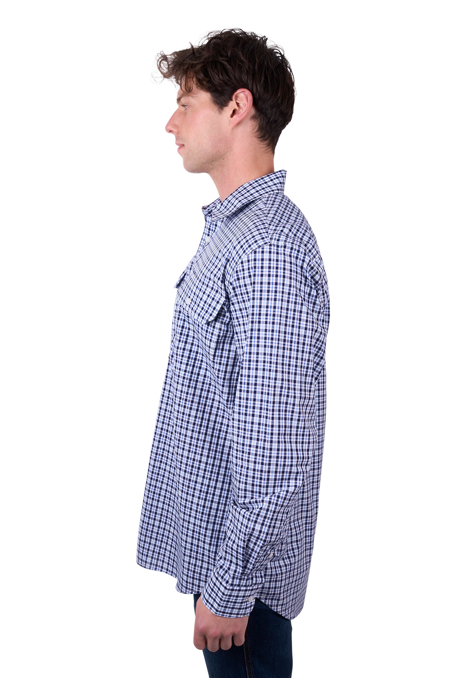 Hard Slog Mens Coney 1/2 Button Long Sleeve Shirt